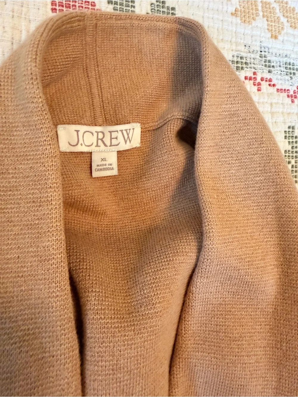 J. Crew Long sweater blazer with side slits - Hthr Khaki